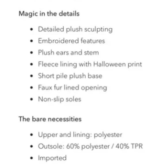 Disney Mickey Mouse Halloween Plush Slippers for Adults - size W9 M7 - NWT - Picture 7 of 7